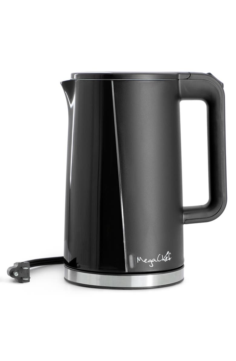 Megachef 1.8 Quart Stainless Steel Electric Tea Kettle in Black, Alternate, color, Black