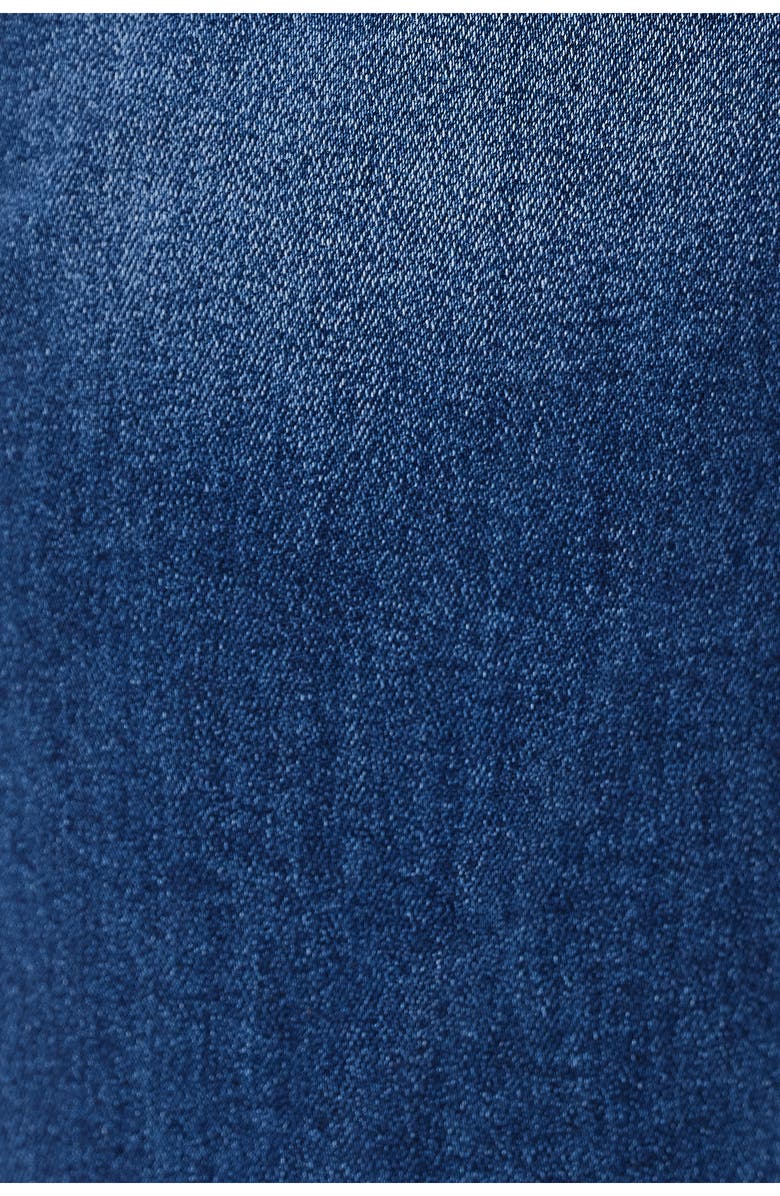 Bayeas Distressed High Waist Ankle Straight Leg Jeans, Alternate, color, Dark Blue