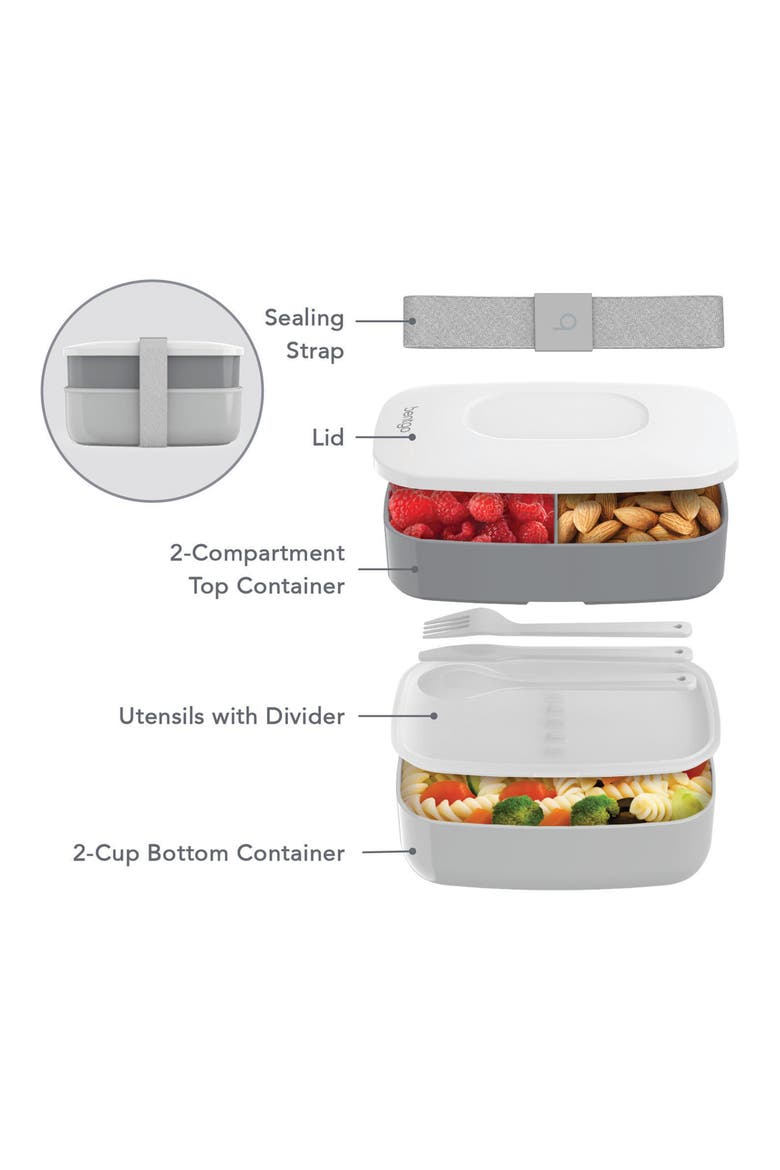 Deluxe Lunch 4-Piece Set, Alternate, color, BLACK