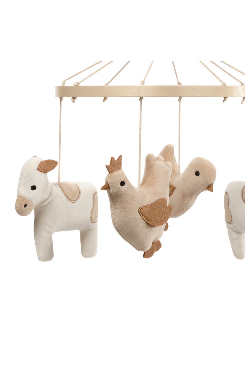 Farmyard Friends Musical Baby Crib Mobile Soother Toy, Alternate, color, Cream