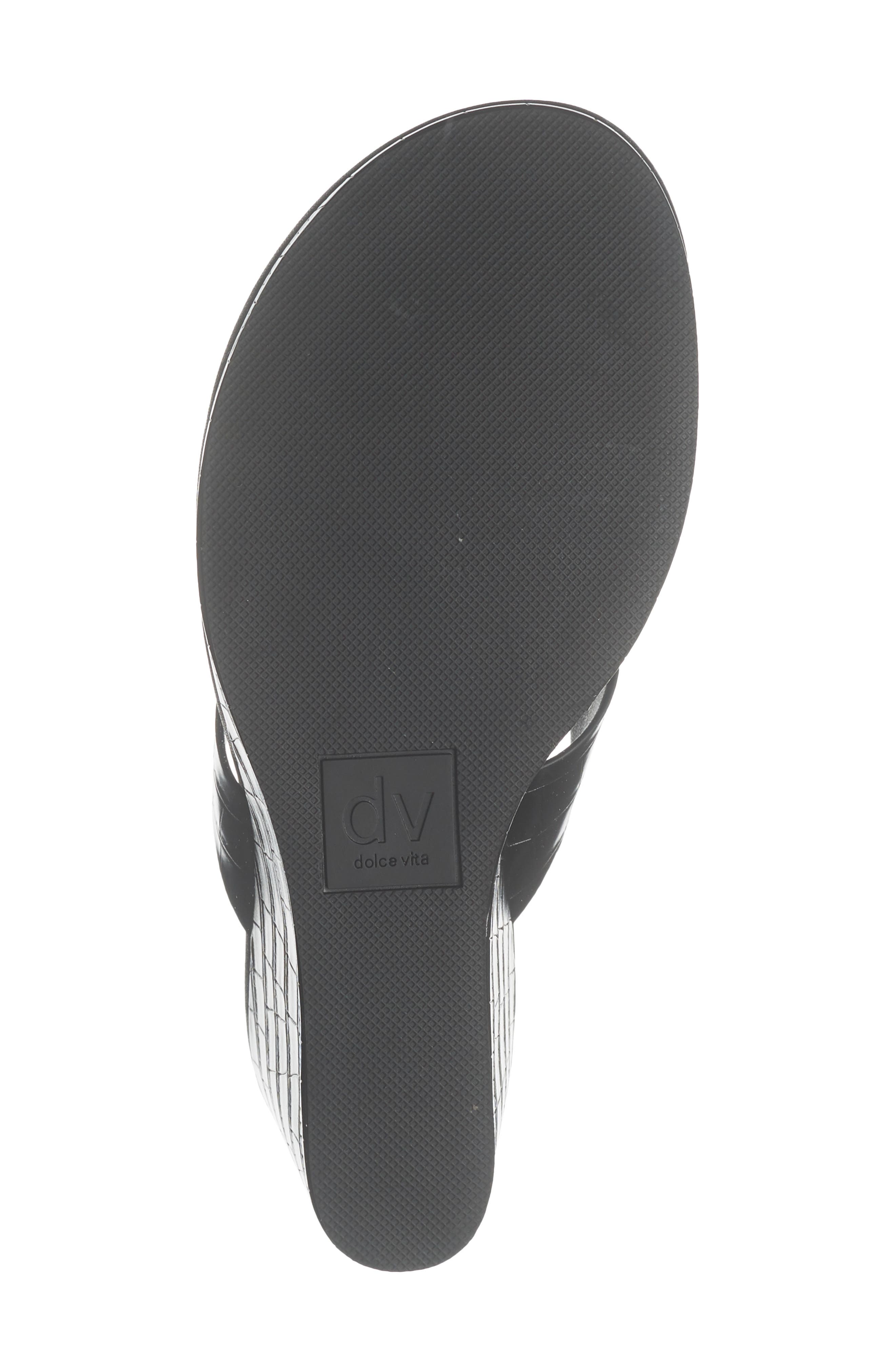 Cillie Wedge Sandal, Alternate, color, BLACK