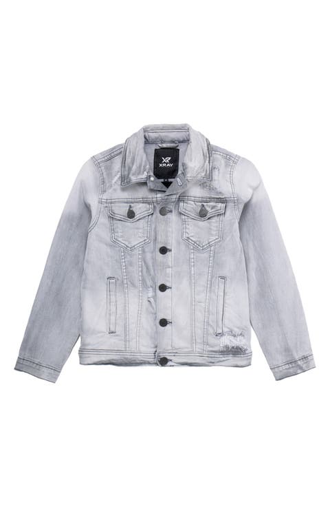 Kids' Distressed Denim Jacket (Big Kid)
