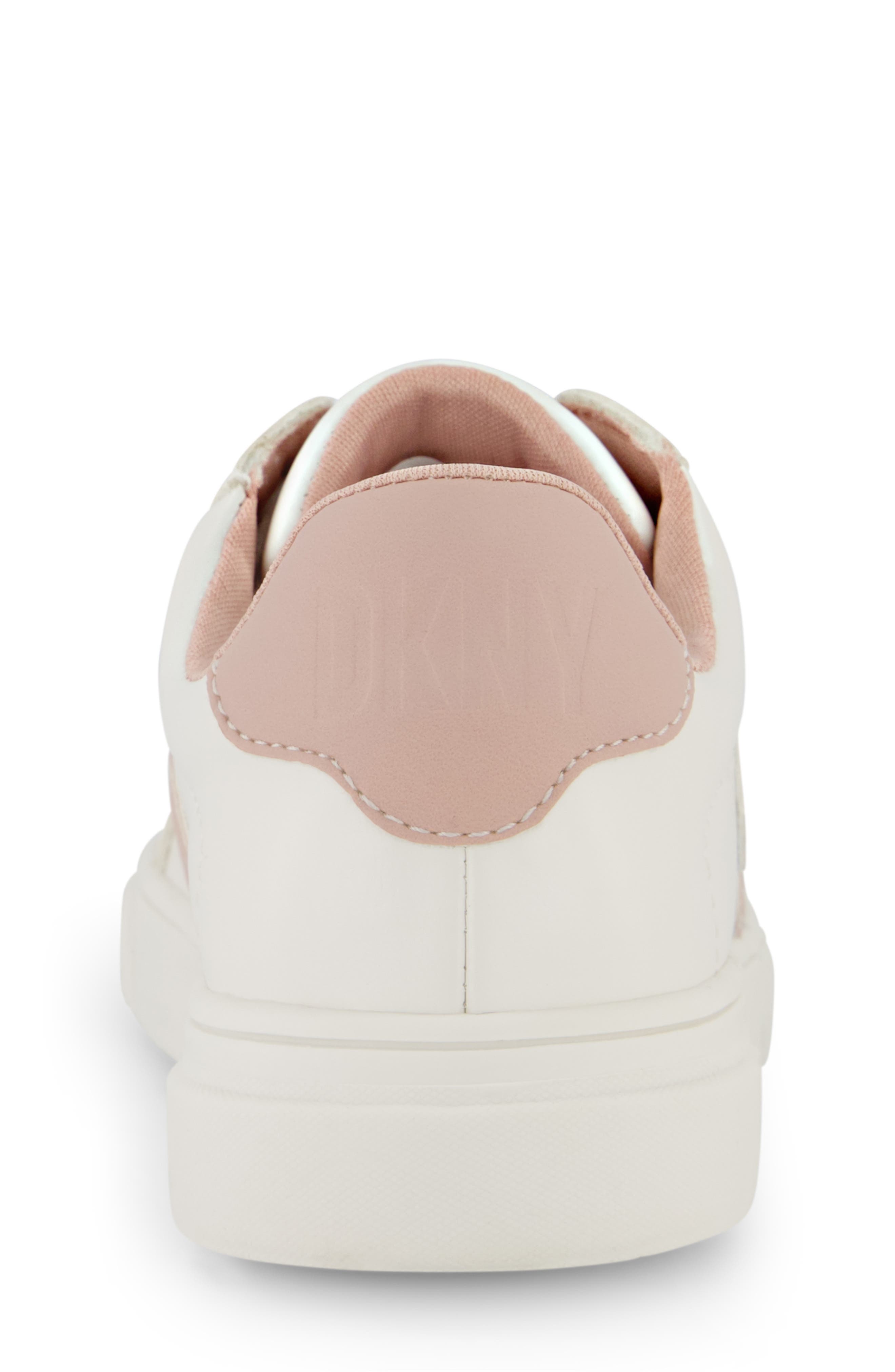 DKNY Kids' Celia Bonnie Sneaker, Alternate, color, White/ Pink