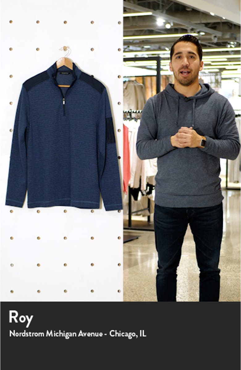 Cotton Blend Quarter Zip Pullover, sales video thumbnail