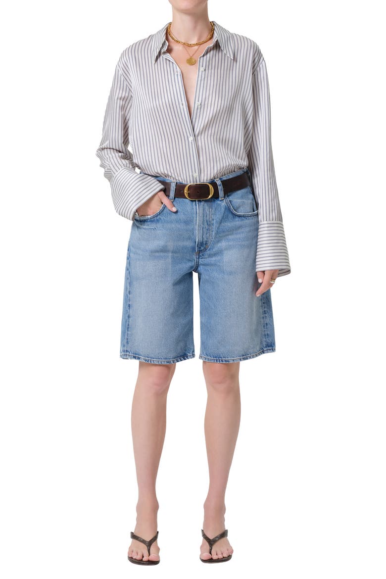 Court Denim Shorts, Alternate, color, CUPID