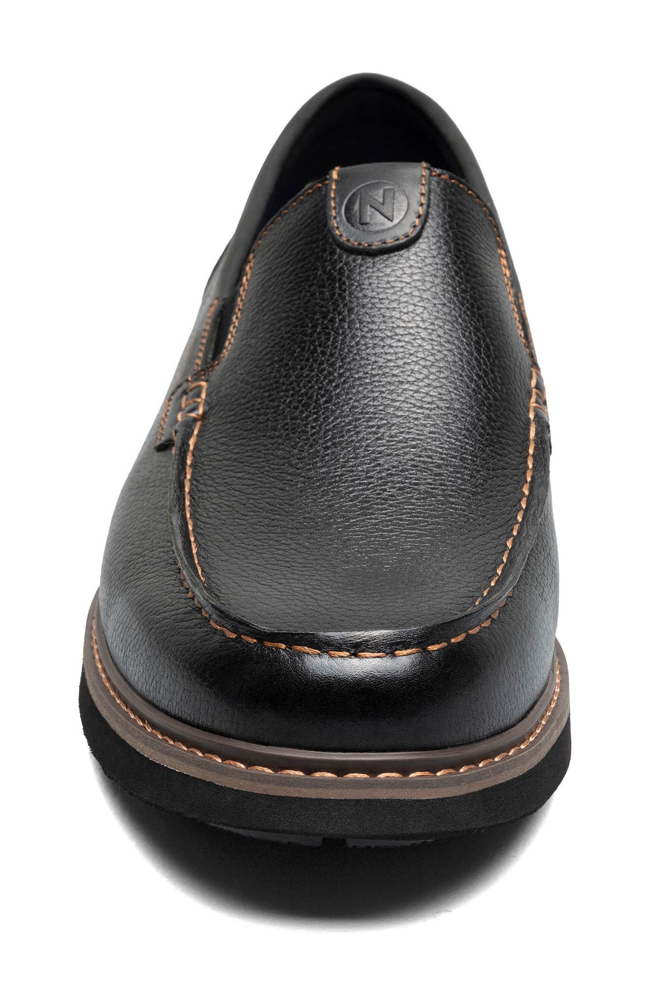 NUNN BUSH Owen II Moc Slip-On Loafer, Alternate, color, Black Tumble