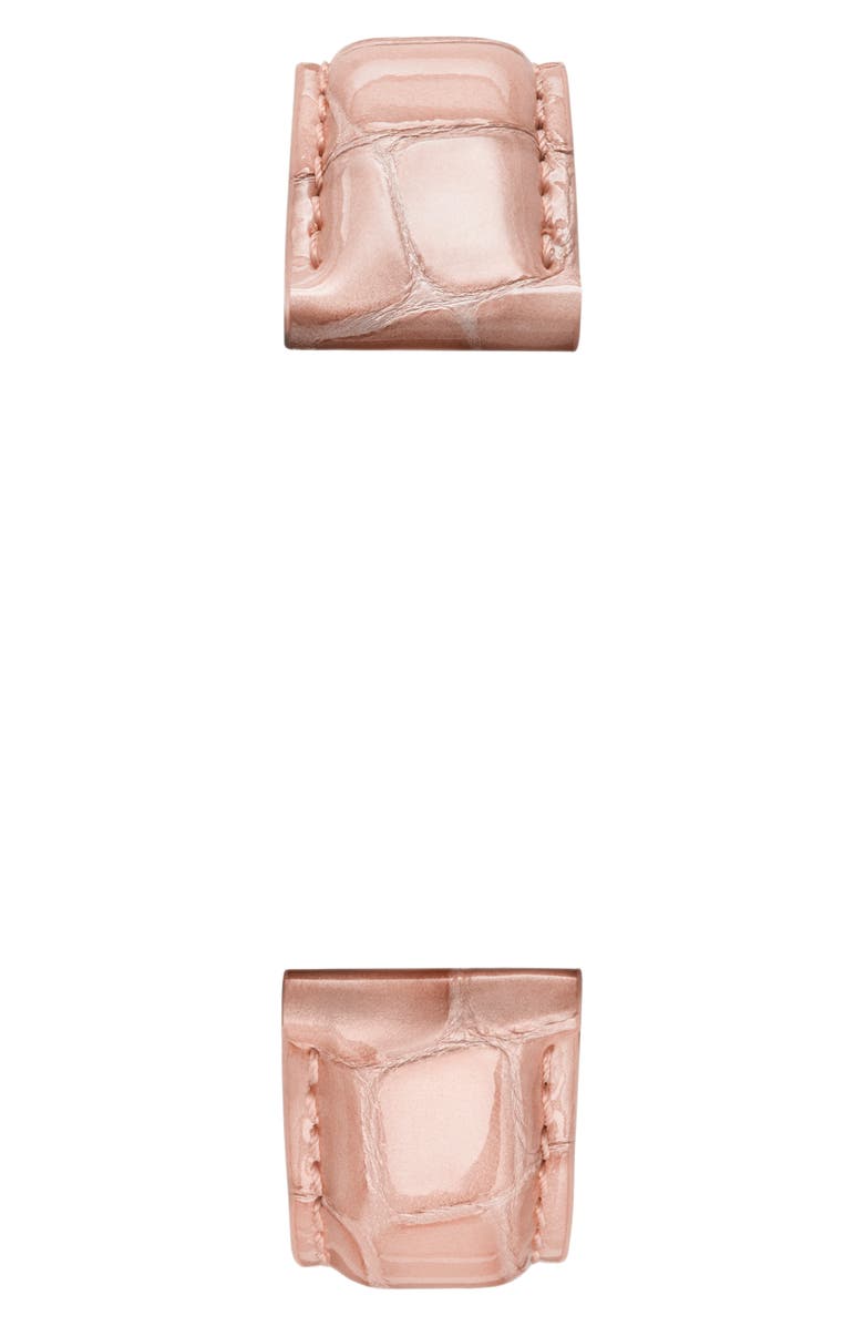 MICHELE Set of Two 18mm Croc Embossed Leather Watch Straps, Alternate, color, 