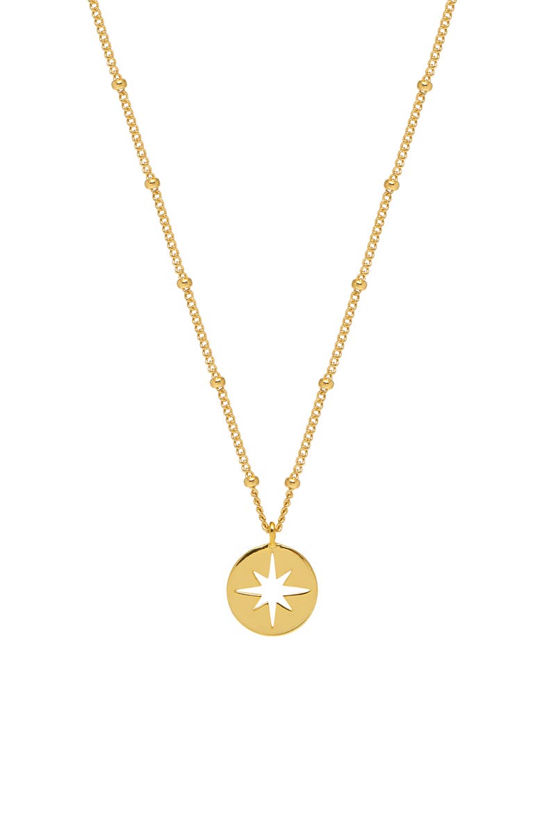 Starburst Disc Pendant Necklace, Alternate, color, GOLD