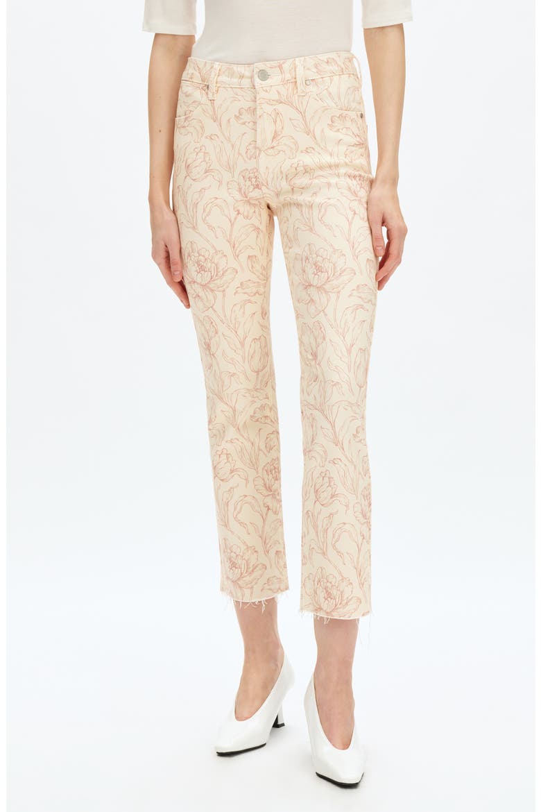 Dublin Floral High Waist Straight Leg Jeans, Main, color, BLUSHED SHADOWS