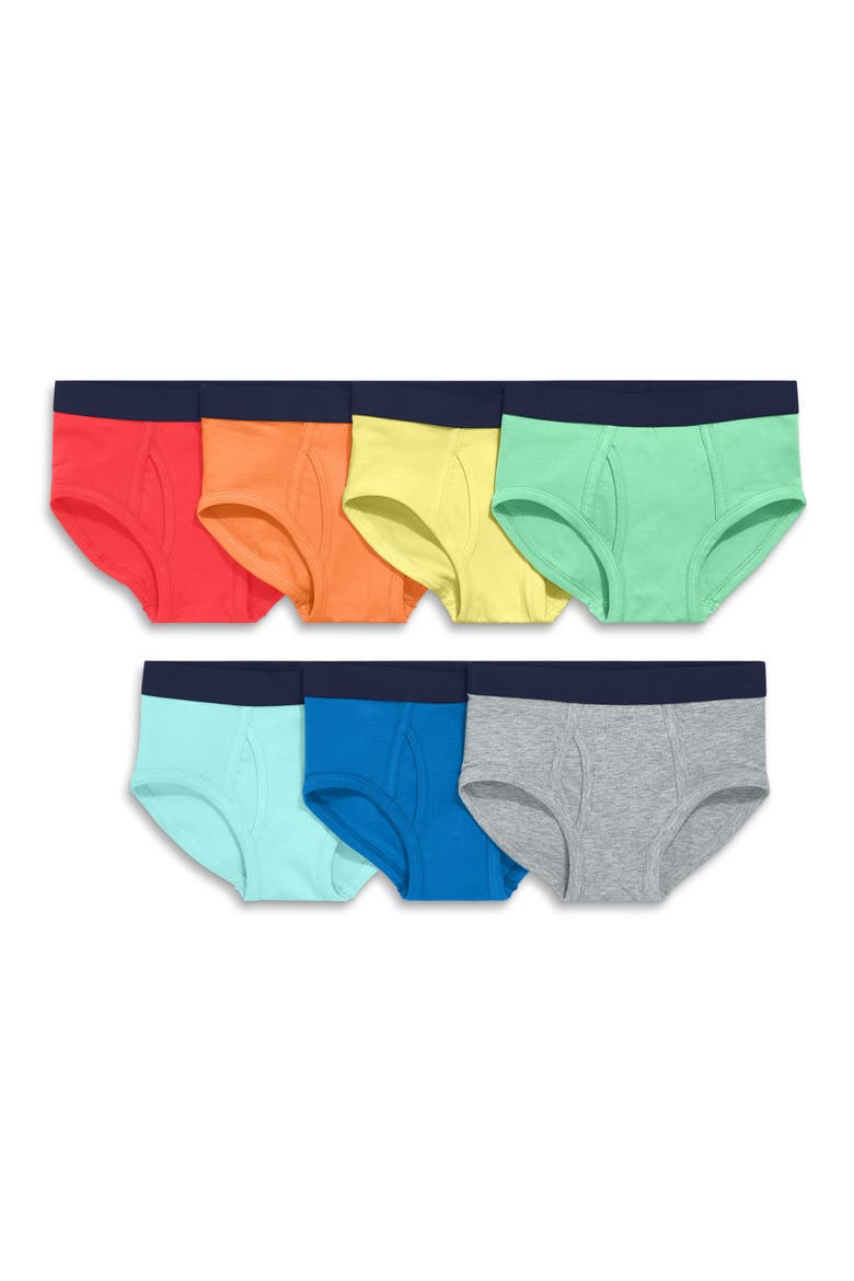 Kids Brief 7-Pack In Solid Neutral Mix, Main, color, Rainbow Solid Mix