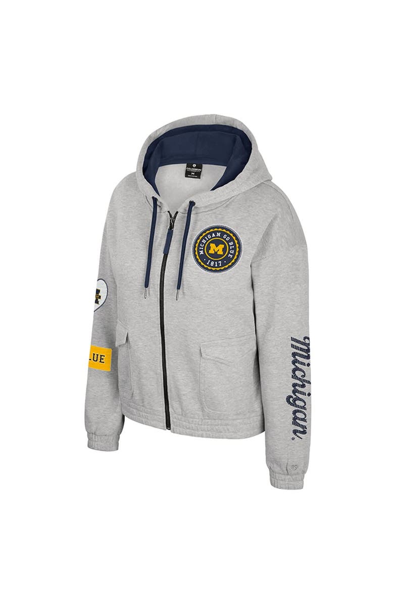 COLOSSEUM Women's Colosseum Gray Michigan Wolverines Alfie Full-Zip Hoodie Jacket, Alternate, color, Gray