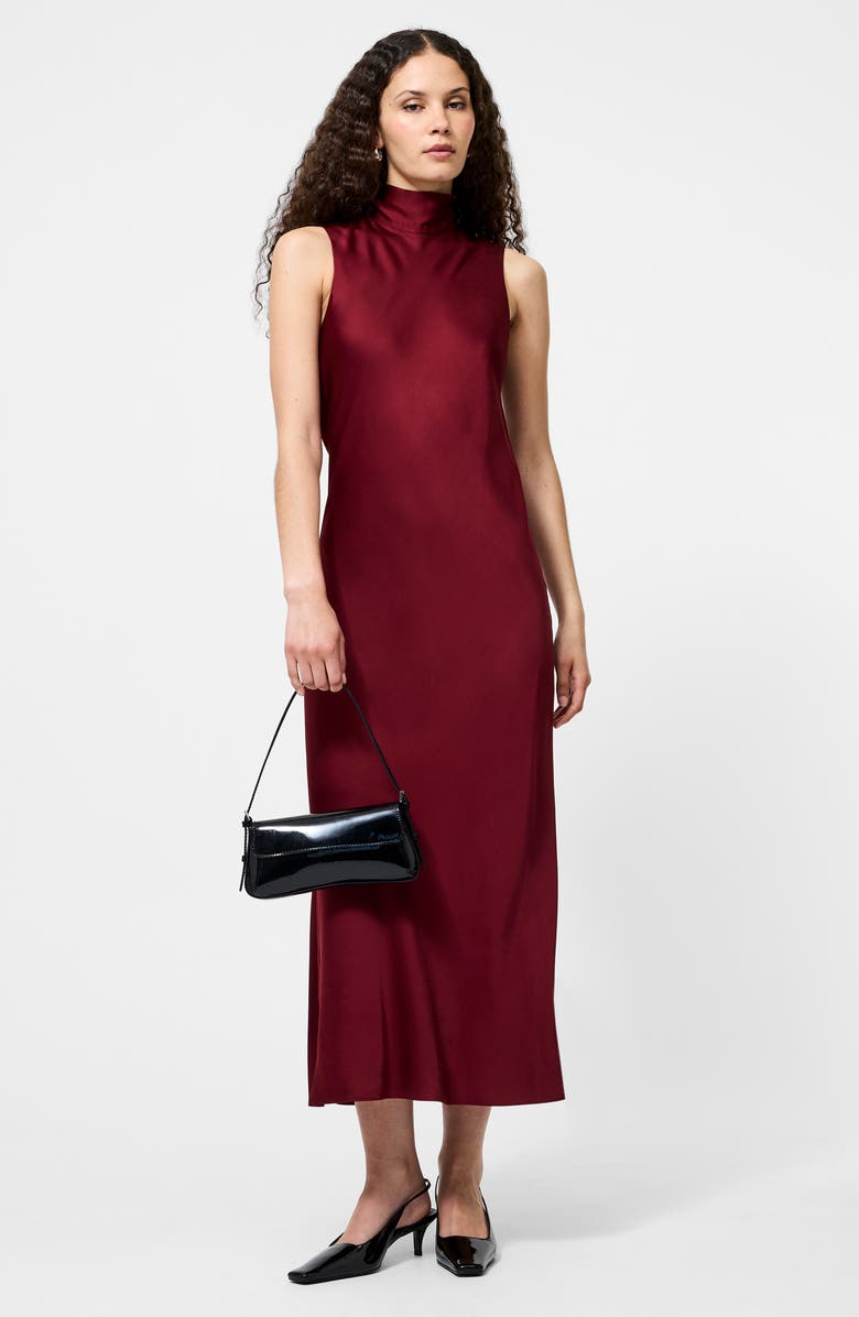 Ennis Bow Back Sleeveless Satin Maxi Dress