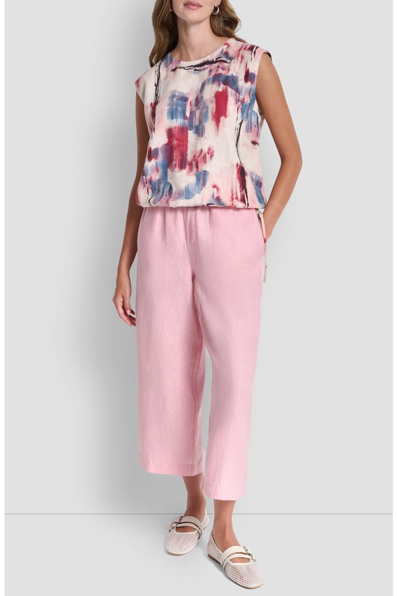 Straight Leg Linen Pants, Alternate, color, URBAN BLOOM