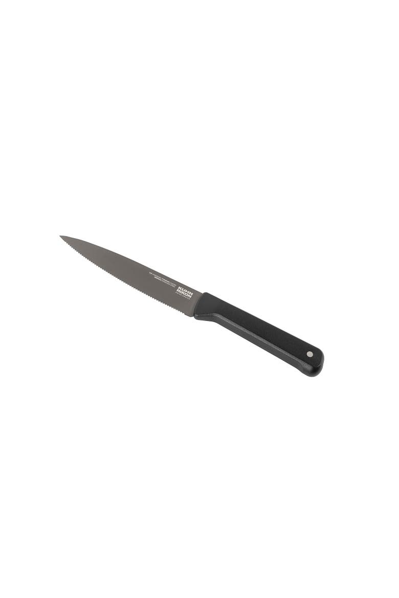 ICED Serrated Utility Knife 5.12-Inch, Ice Hardened German Stainless Blade, Main, color, Black
