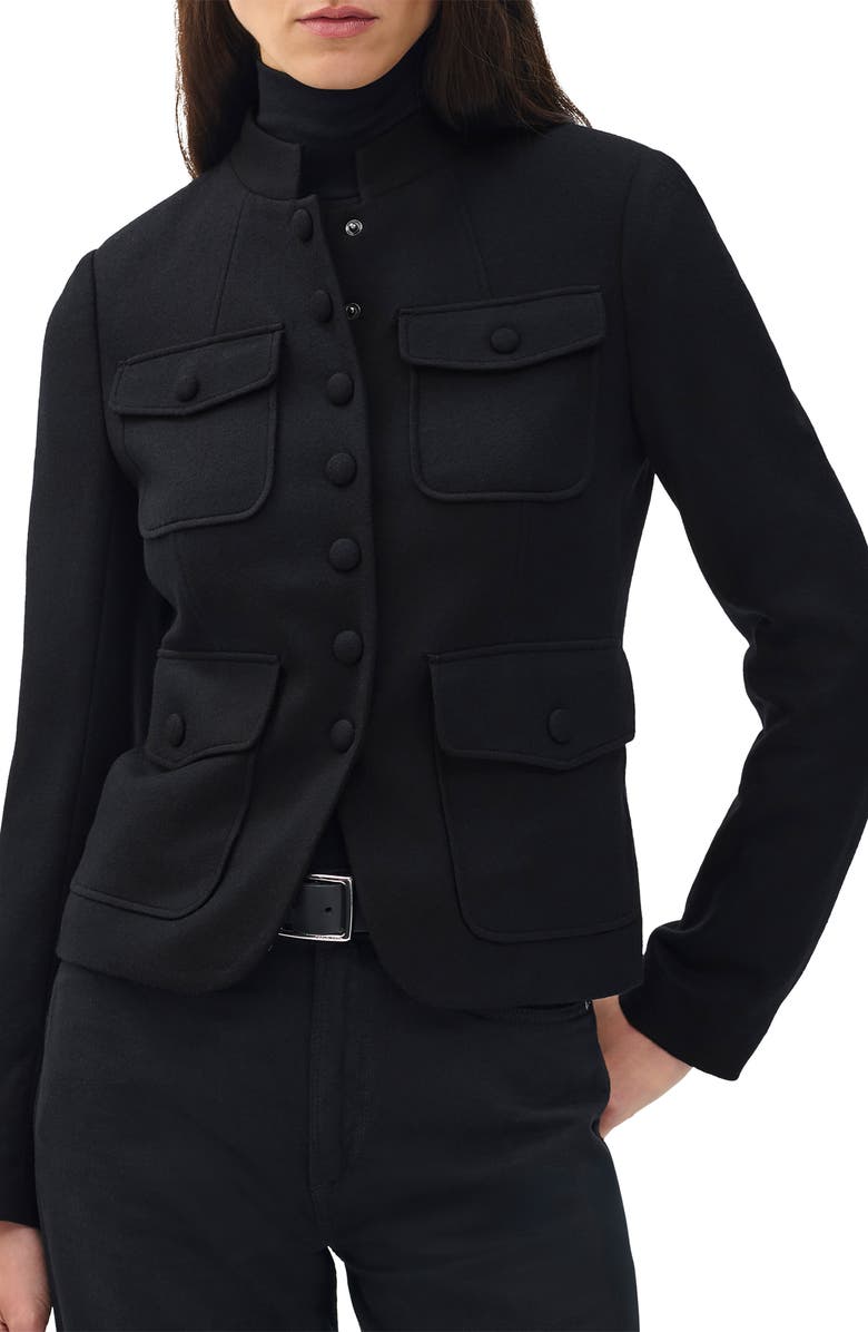 rag & bone Mercer Wool Jacket, Main, color, Black