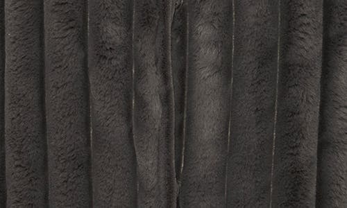 Ichi Rib Faux Fur Jacket In Green