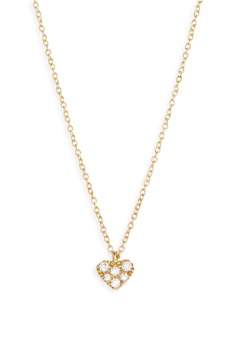 Bony Levy Simple Obsession Pavé Diamond Heart Pendant Necklace, Main, color, 
