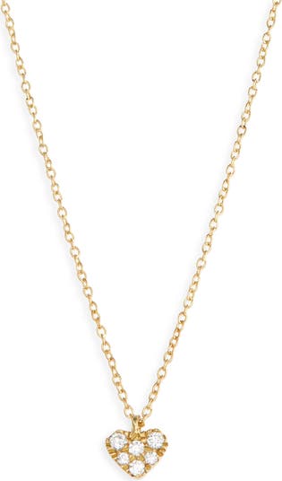 Bony Levy Simple Obsession Pave Diamond Heart Pendant Necklace Nordstrom