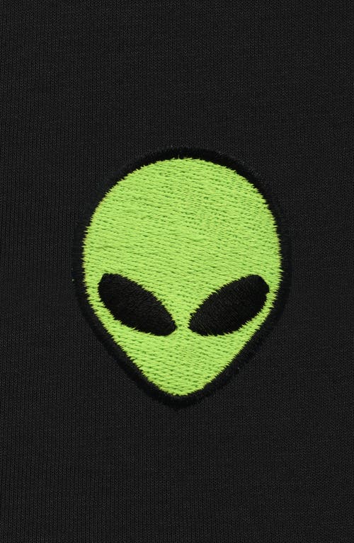 Dalix Alien Fleece Hoodie In Black
