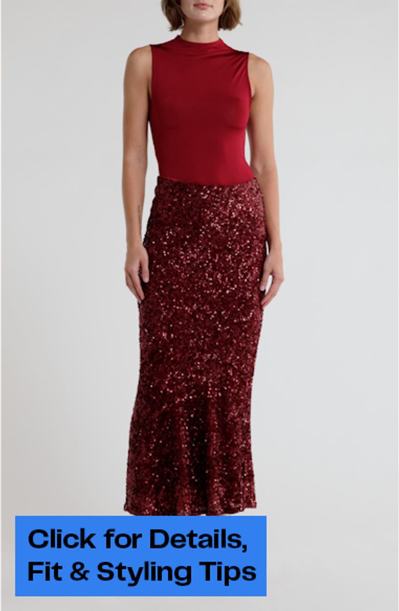 Maeve Sequin Maxi Skirt, sales video thumbnail
