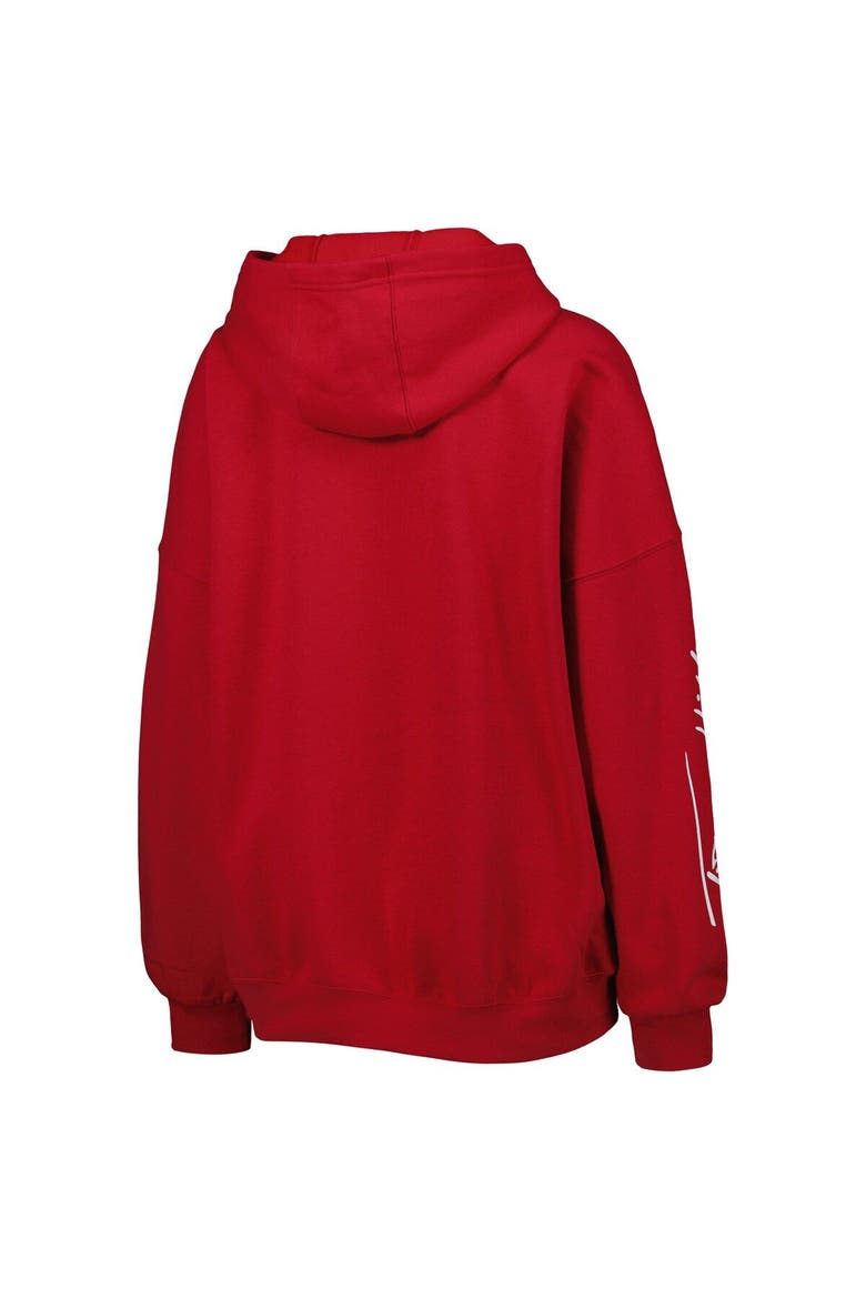 Women's Tommy Hilfiger Red Tampa Bay Buccaneers Becca Drop Shoulder Pullover Hoodie, Alternate, color, Red