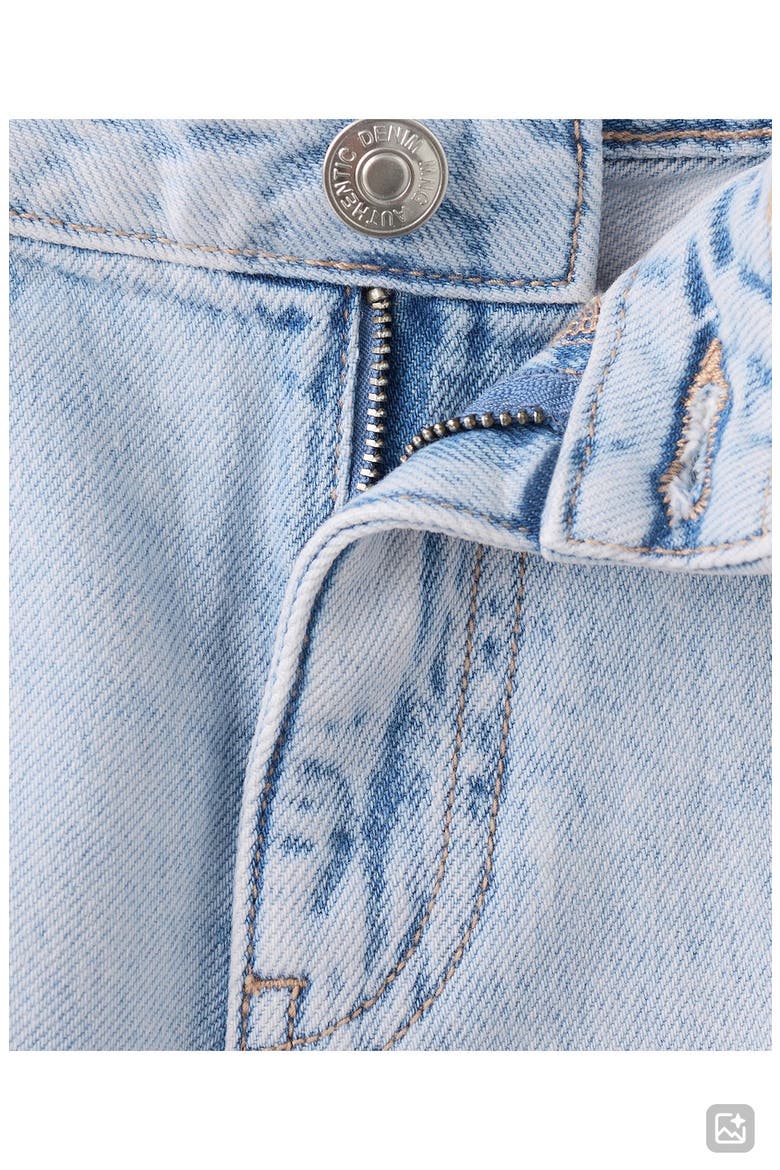 Low Rise Two-Tone Denim Shorts, Alternate, color, LIGHT BLUE