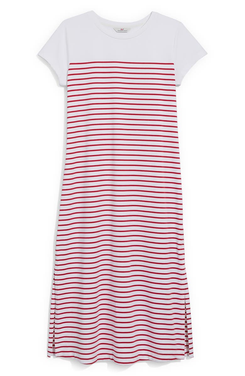 vineyard vines Stripe Midi T-Shirt Dress, Main, color, 