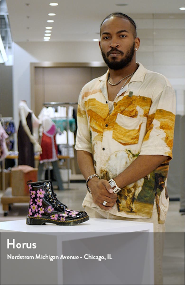 Kids' 1460 Floral Lace-Up Boot, sales video thumbnail