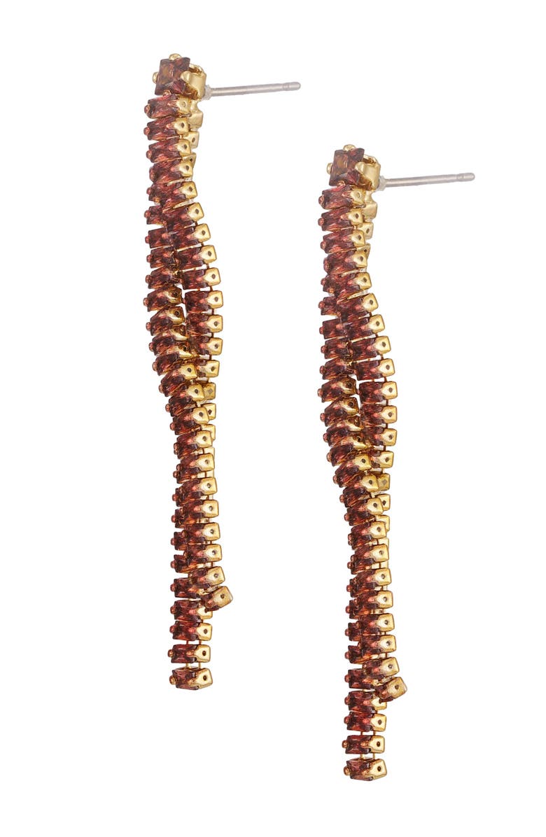 Vince Camuto Cubic Zirconia Rhinestone Dangle Earrings, Alternate, color, 