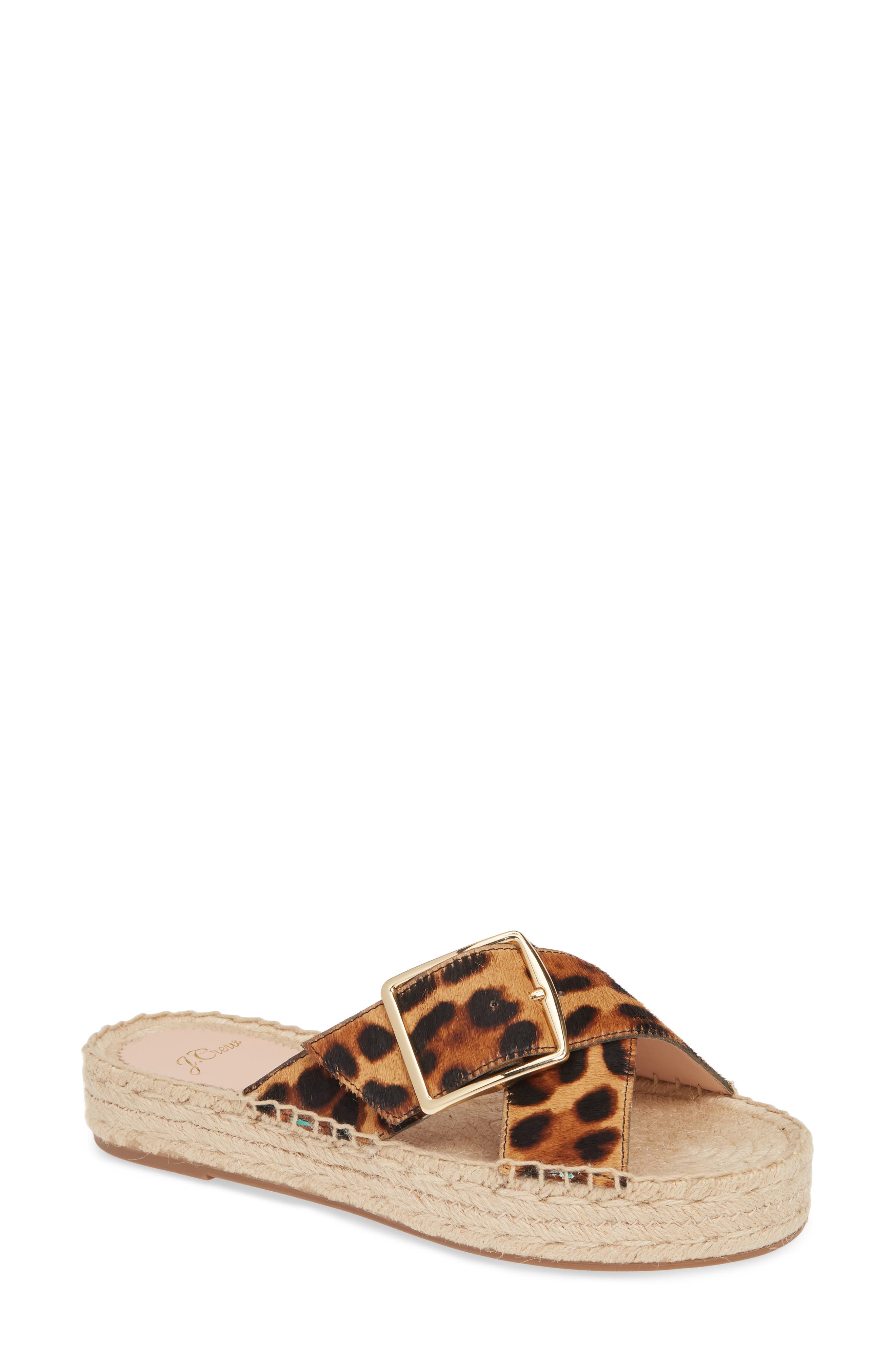J.Crew Buckle Cross Strap Espadrille Sandal, Main, color, 