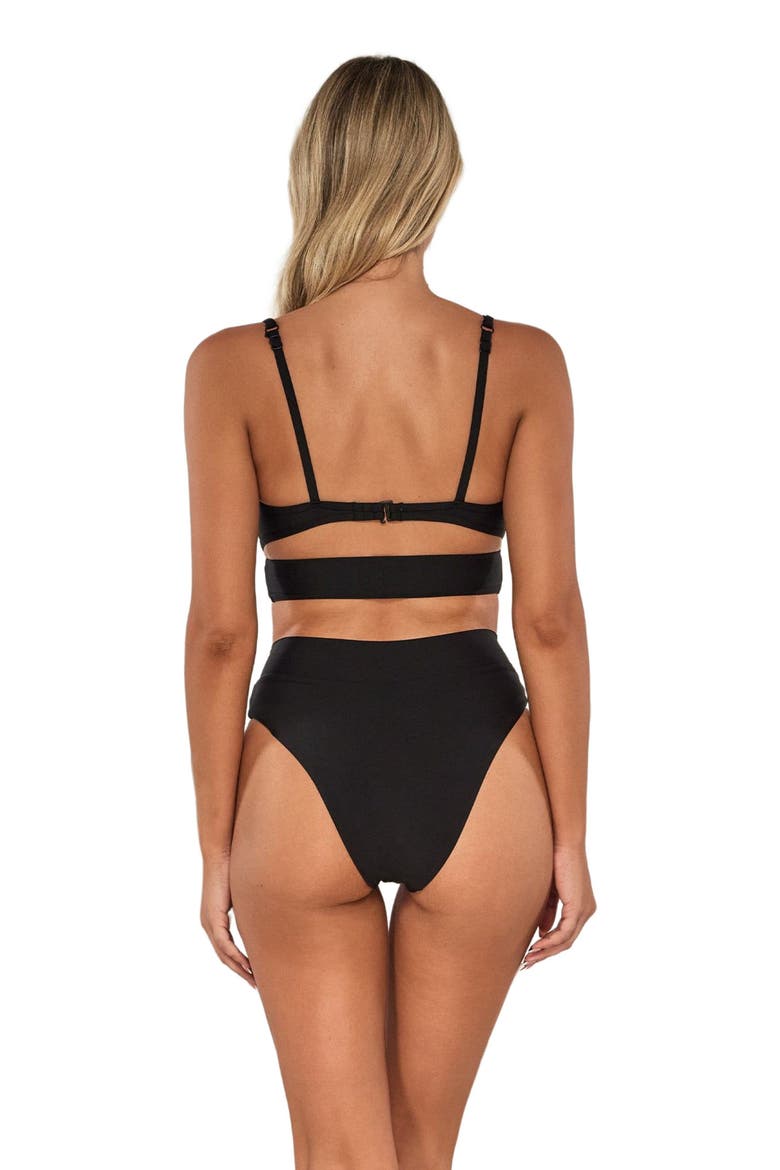 Kaia Bikini Swimsuit Top, Alternate, color, Black