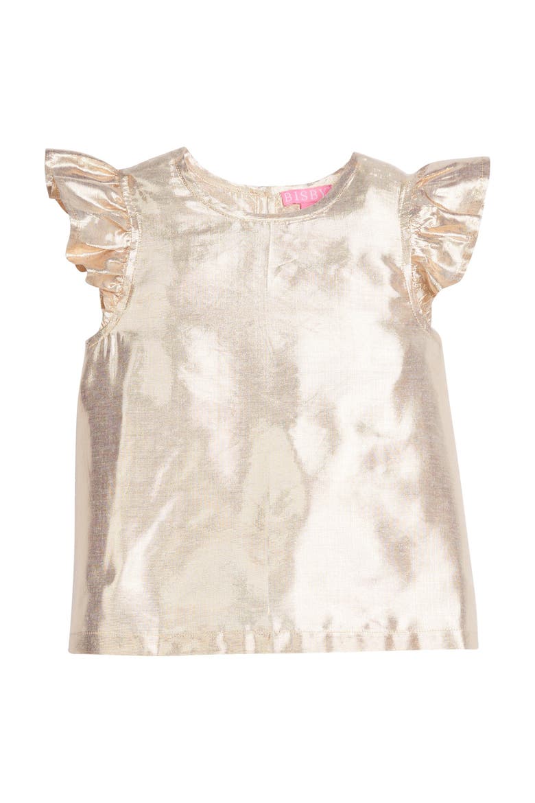 Kids' Metallic Gold Top, Main, color, Gilt