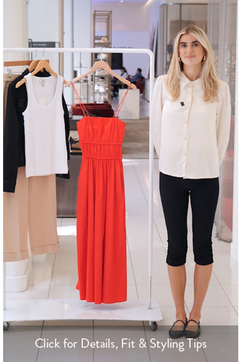 Gathered Waist Midi Dress video