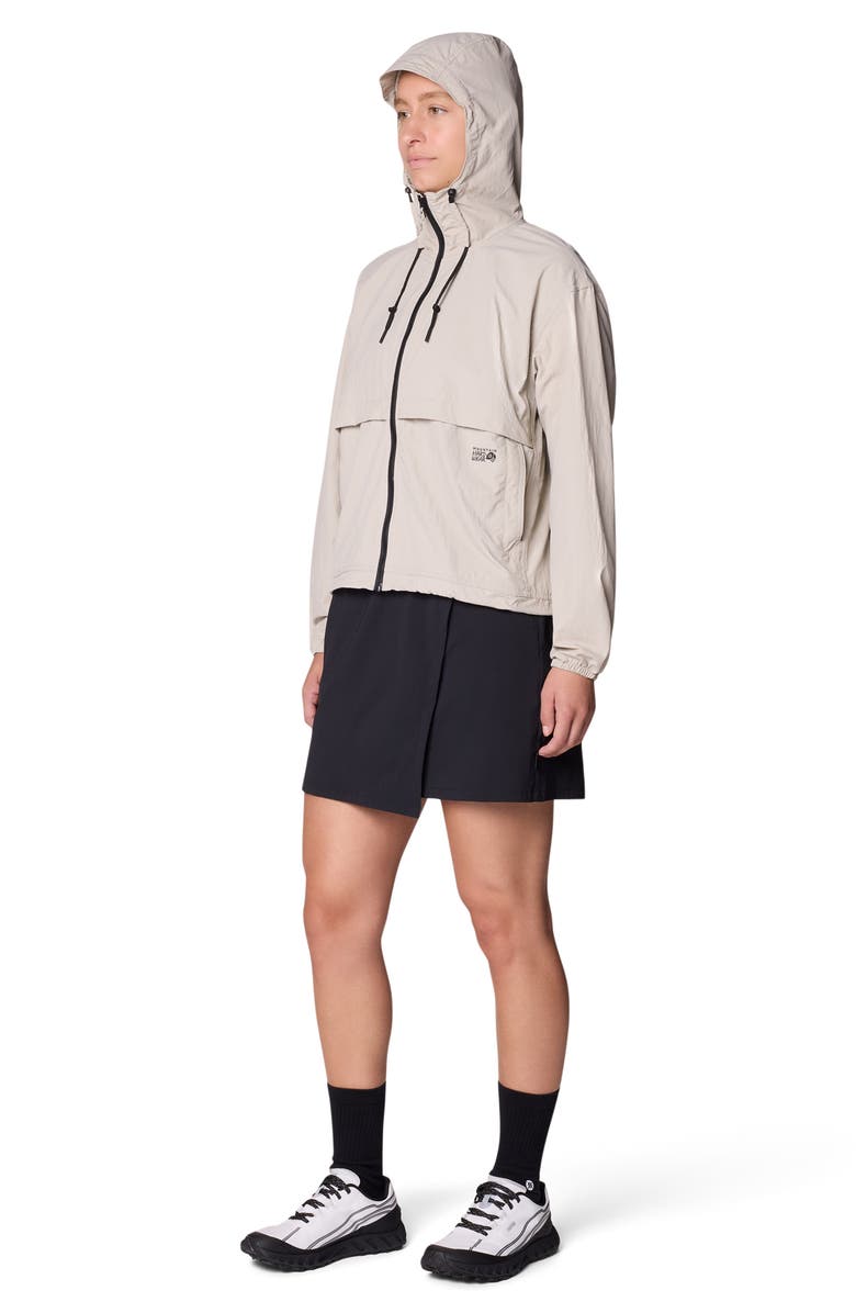 Mountain Hardwear Stryder Water Repellent Recycled Nylon Jacket, Alternate, color, Oyster Shell