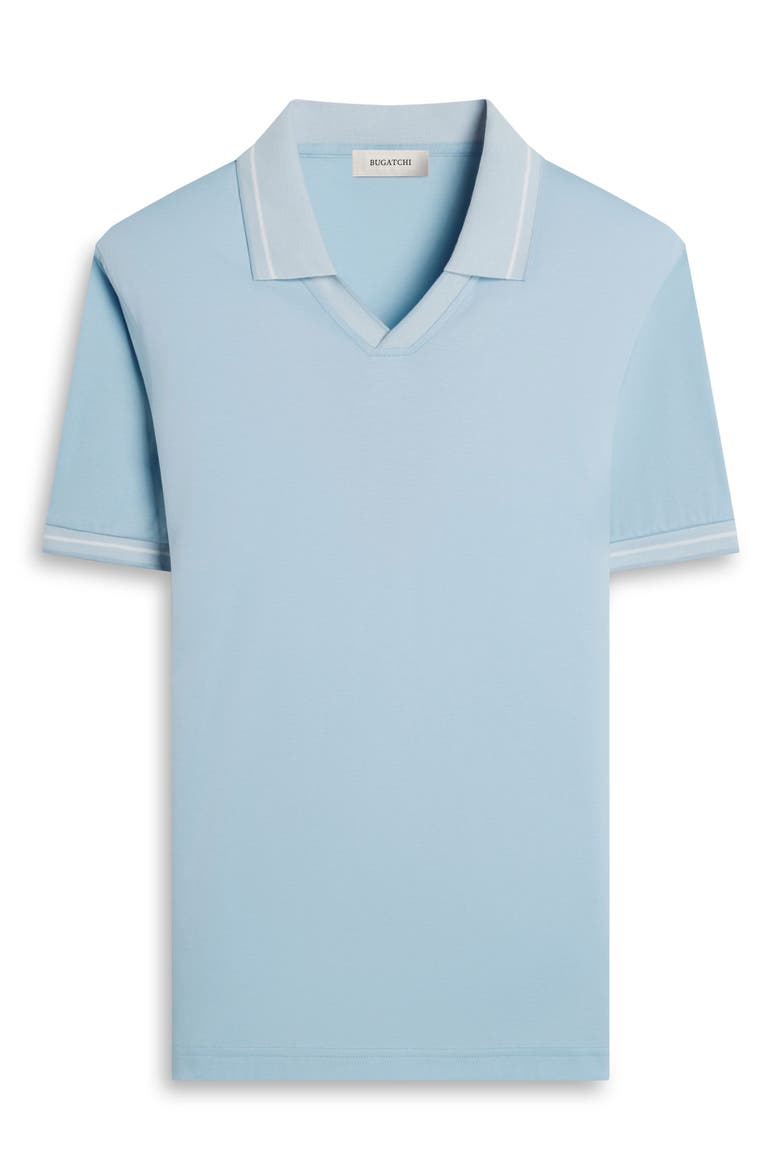 Pima Cotton Johnny Collar Polo, Alternate, color, SEA SPRAY