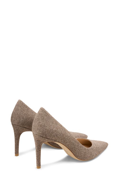 Stuart Weitzman Stuart Power 85 Pointed Toe Pump In Brown