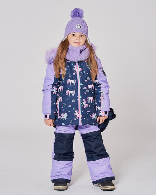 Deux Par Deux Girl Two-piece Play Snowsuit With Jacket In Black
