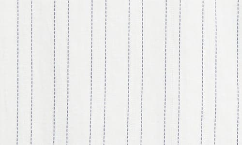 Ag Aiden Stripe Short Sleeve Button-up Shirt In Micro Blue/white Stripe