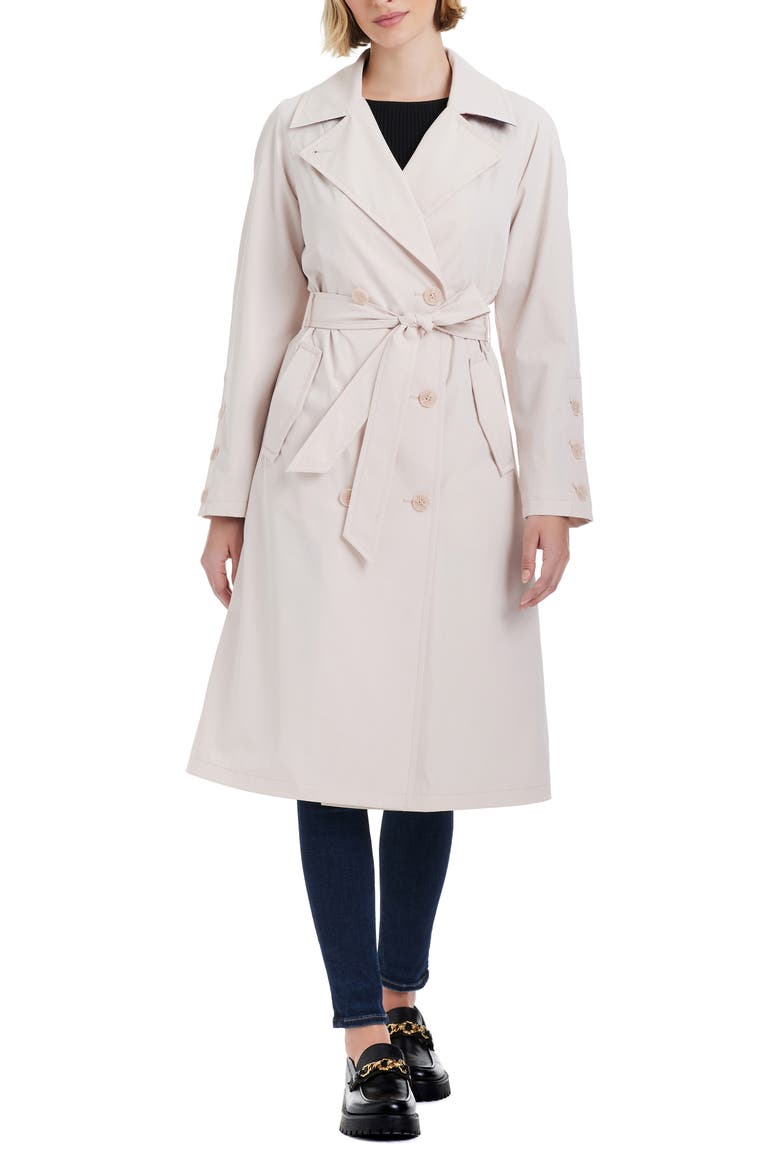 double breasted trench coat, Alternate, color, SESAME CAKE