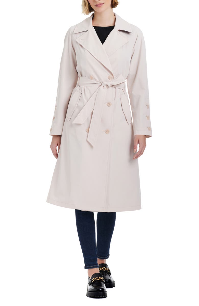 Kate Spade New York double breasted trench coat, Alternate, color, Sesame Cake
