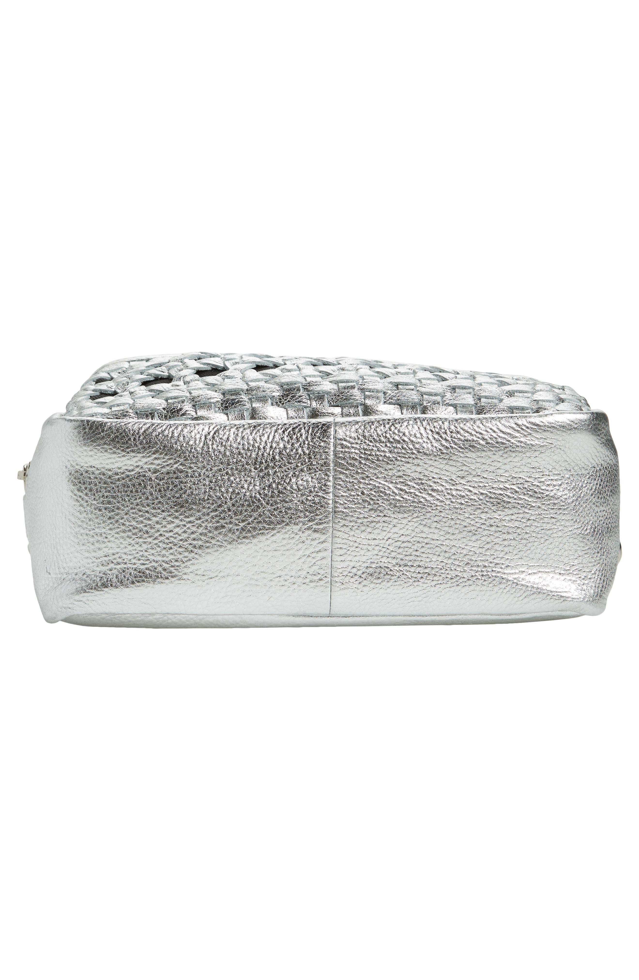 Topshop Lola Woven Leather Crossbody Bag, Alternate, color, 