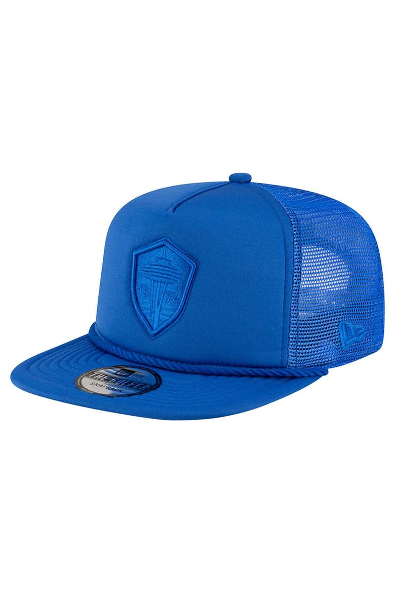 Men's New Era Blue Seattle Sounders FC Tone Golfer Snapback Hat, Main, color, Blue