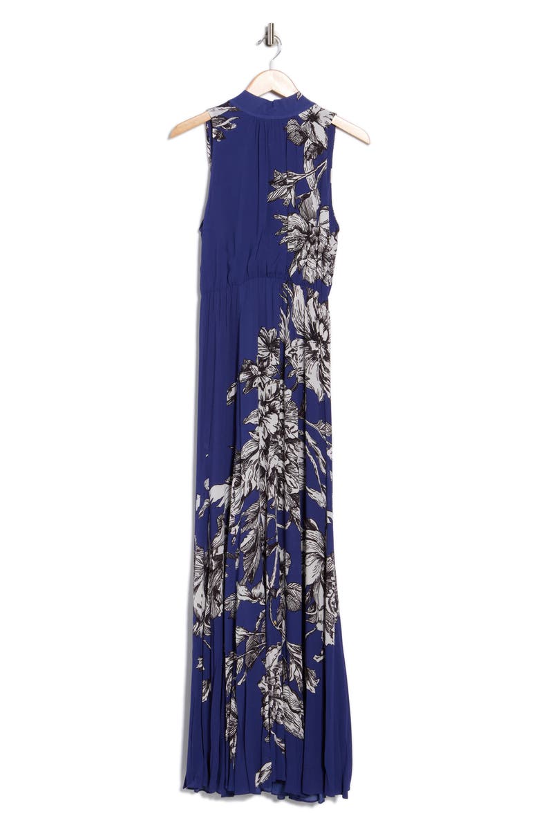 Alice + Olivia Dita Maxi Dress, Main, color, Blooming Wild Indigo