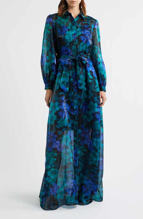 Julia Jordan Floral Print Long Sleeve Shirtdress