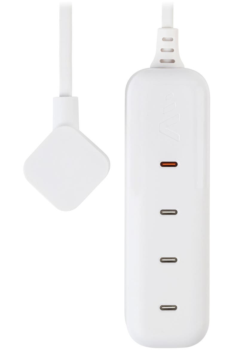 140W 4-Port USB-C Universal ULTRAFAST Multiport Charging Station, Alternate, color, White