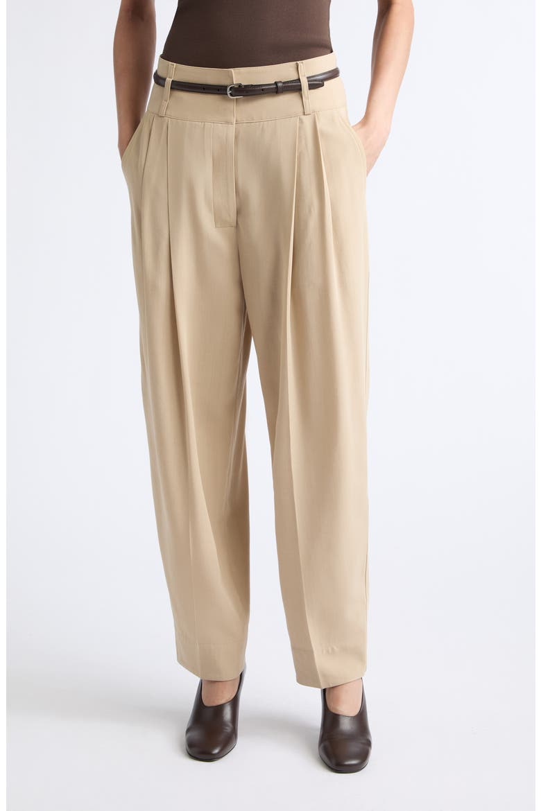 Draped Balloon Trousers, Main, color, OVERCAST BEIGE