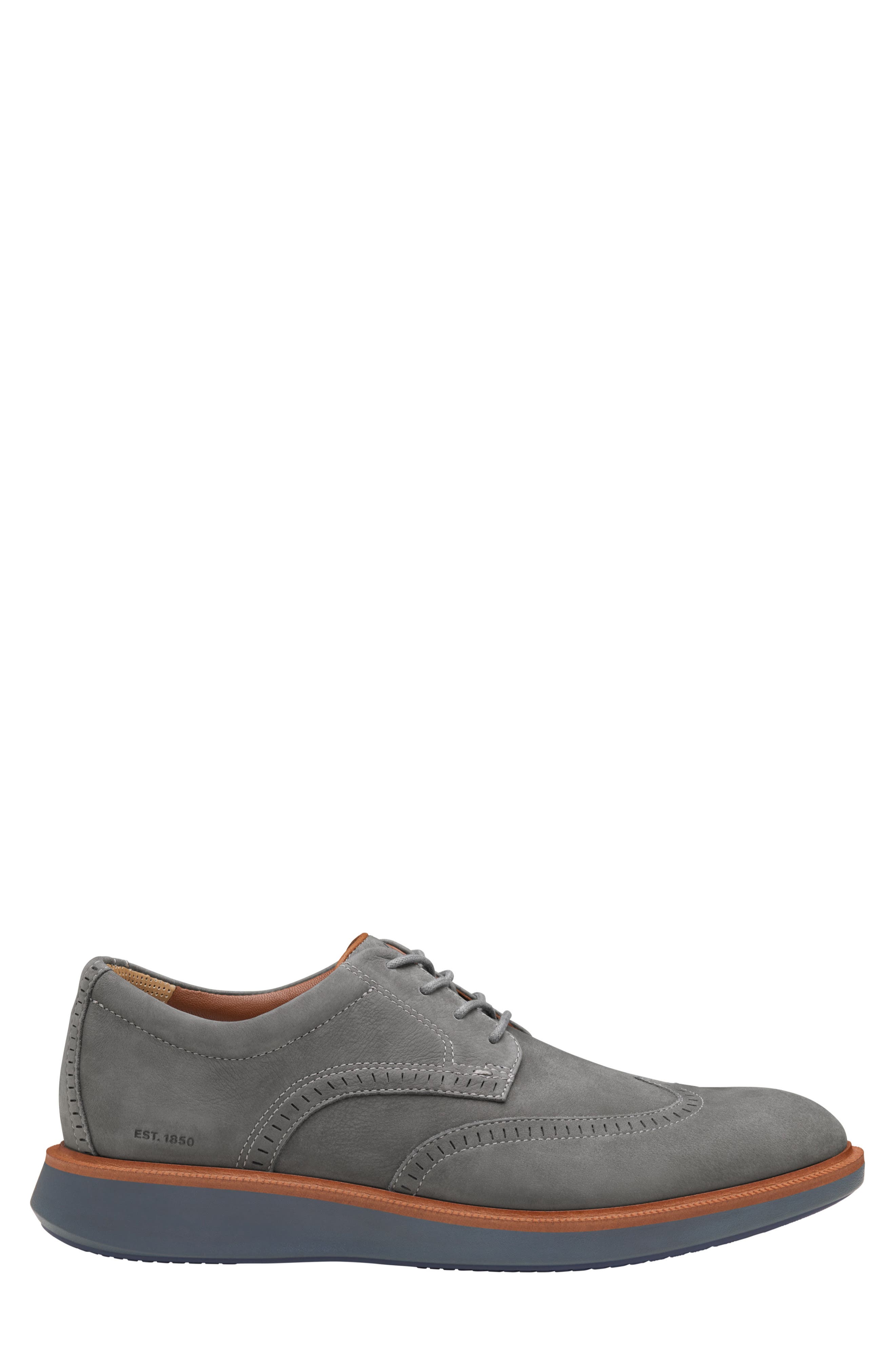 Johnston & Murphy Parker Waterproof Wingtip Derby, Alternate, color, Gray Waterproof Nubuck