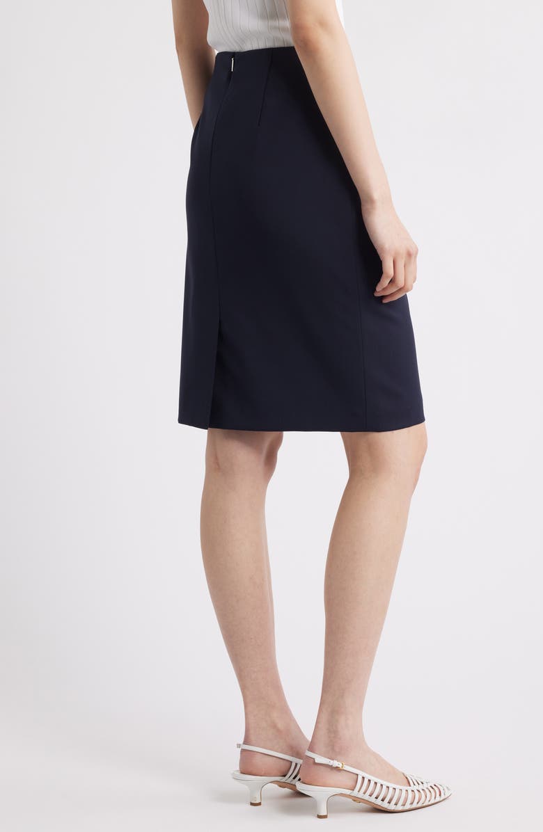 BOSS Vileah Virgin Wool Pencil Skirt, Alternate, color, Dark Blue