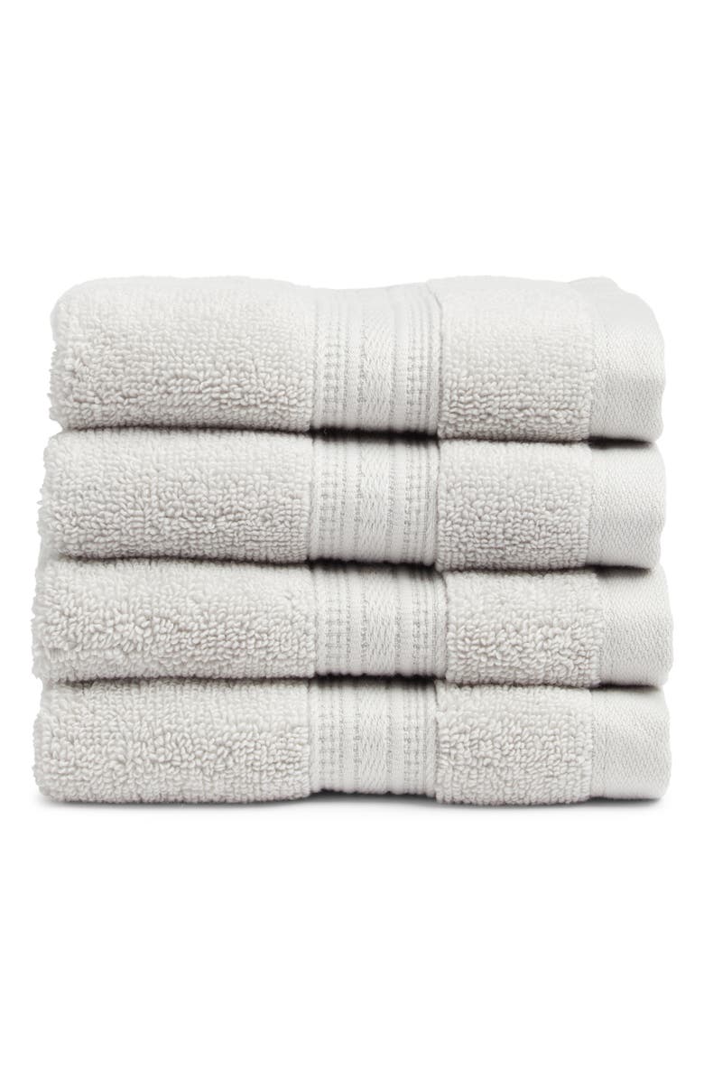 NORDSTROM RACK 4-Pack Cotton Wash Towels, Main, color, Grey Vapor