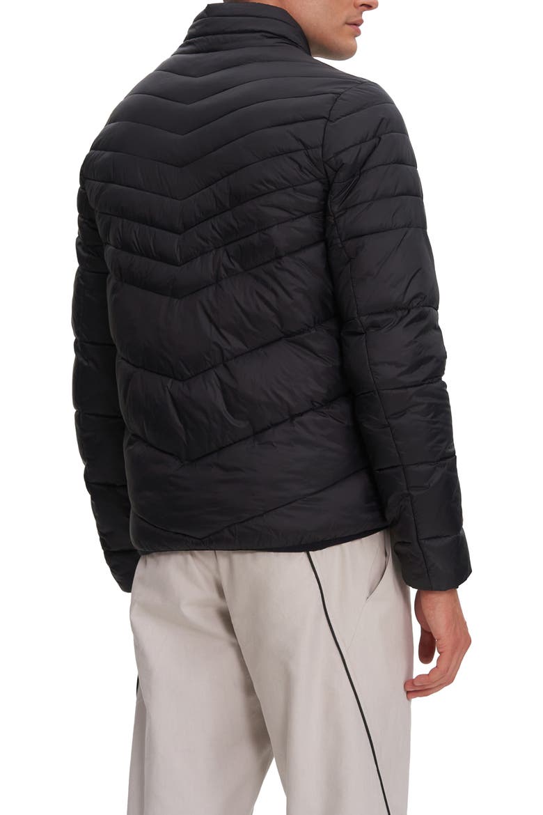 Brando Nylon Puffer Jacket, Alternate, color, BLACK